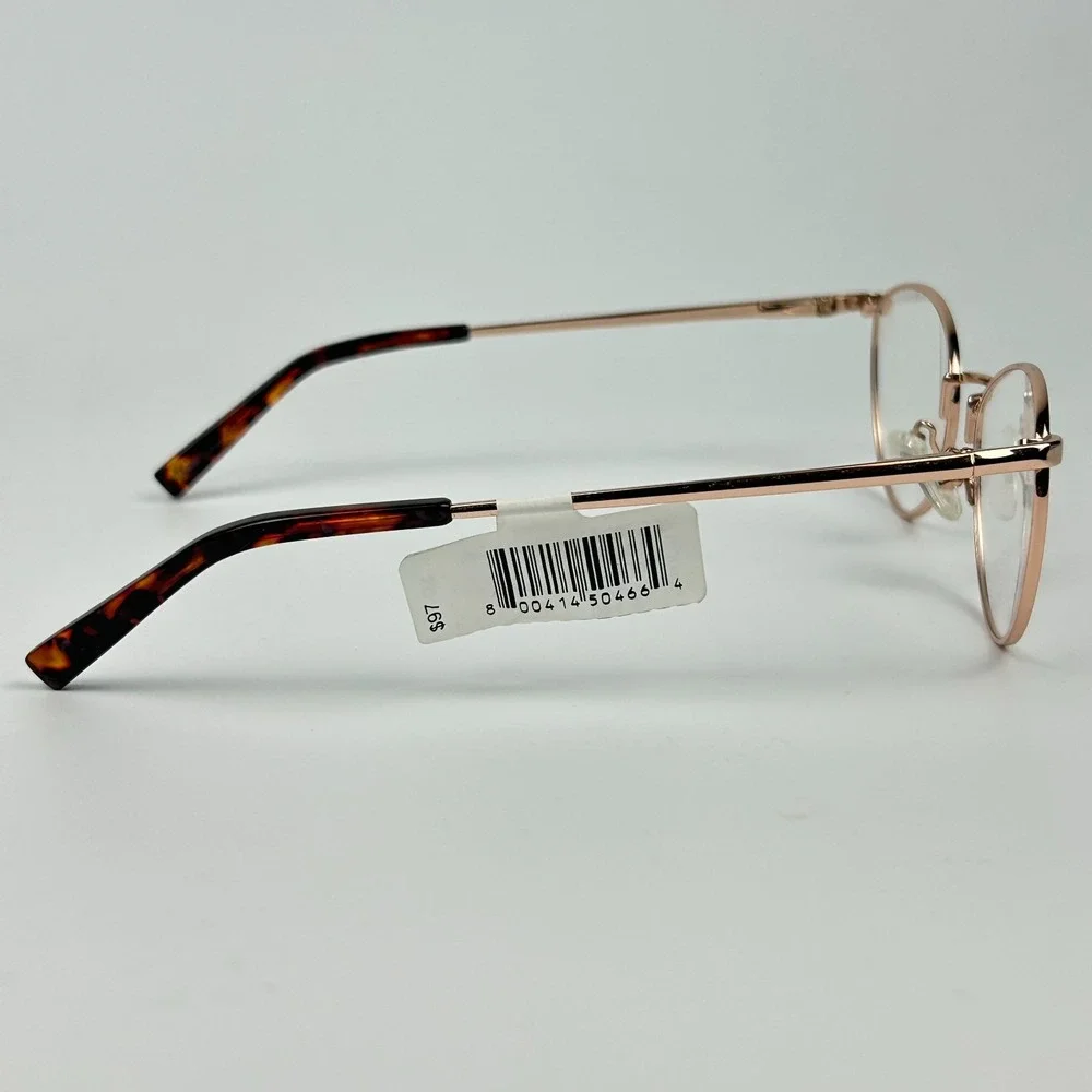Flower FLR6039 Women's Eyeglasses Shiny Rose Gold Metal Full Rim 52-18-140 mm
